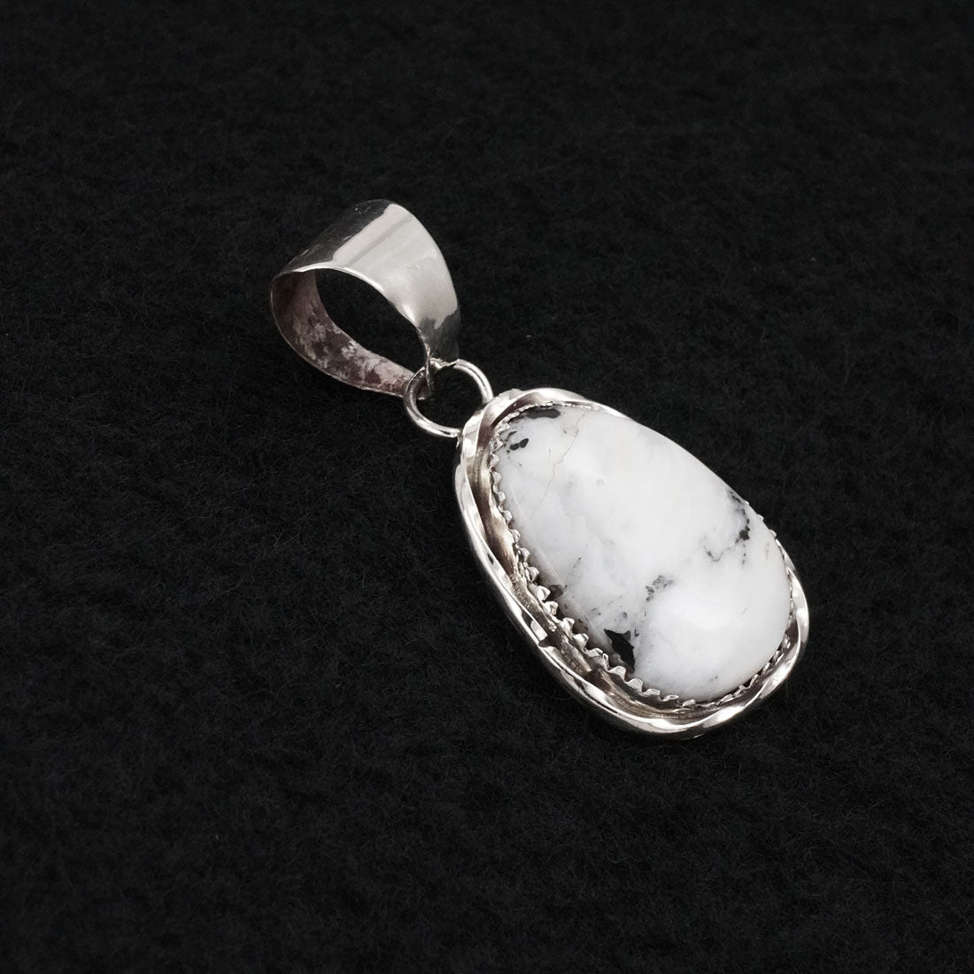 Ernest Hawthorne White Buffalo & Sterling Silver Pendant