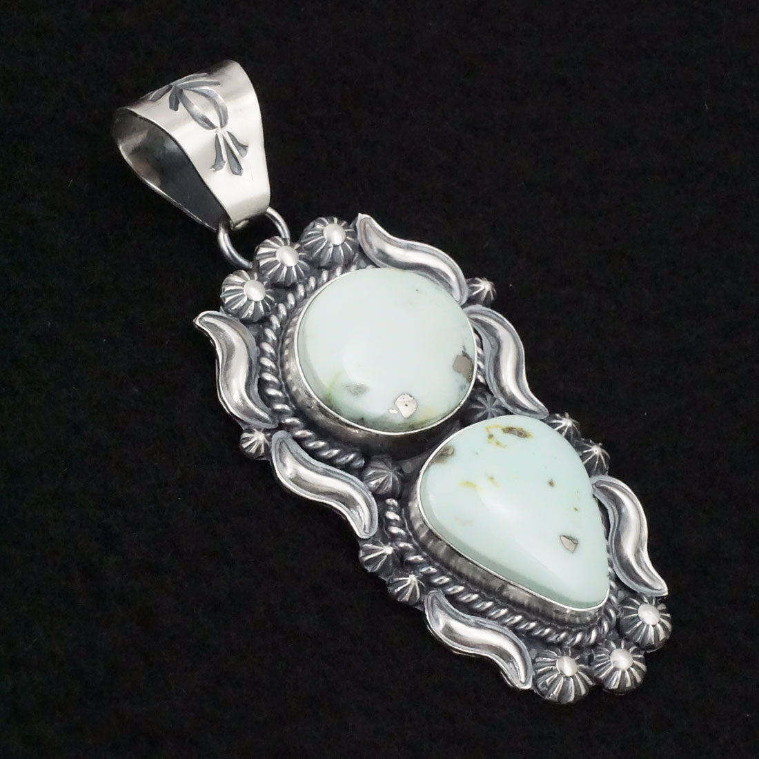 Raymond Delgarito Variscite & Sterling Silver Pendant