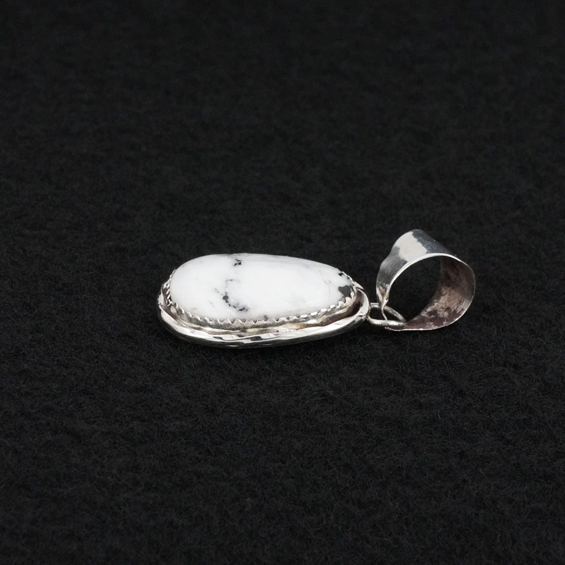 Ernest Hawthorne White Buffalo & Sterling Silver Pendant