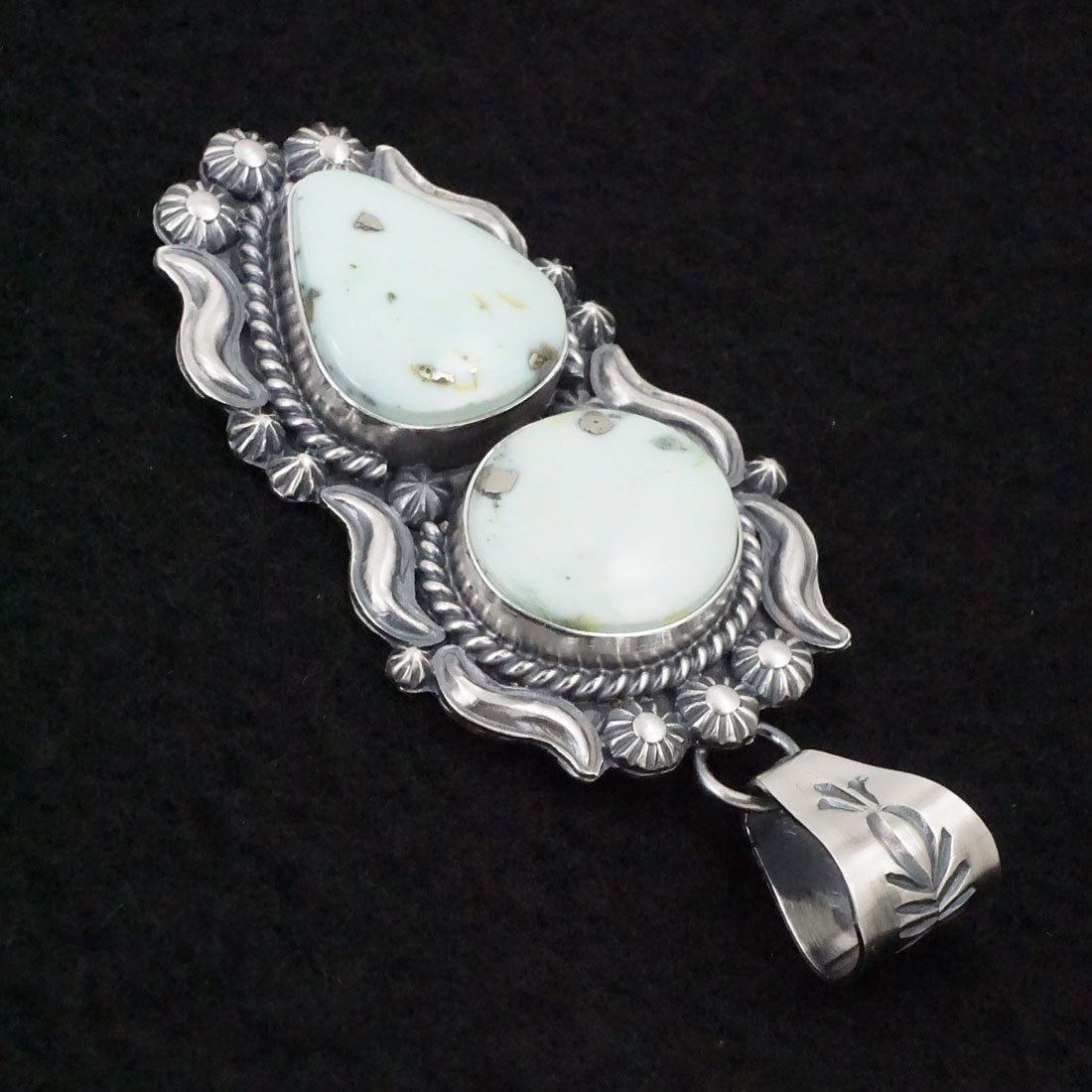 Raymond Delgarito Variscite & Sterling Silver Pendant