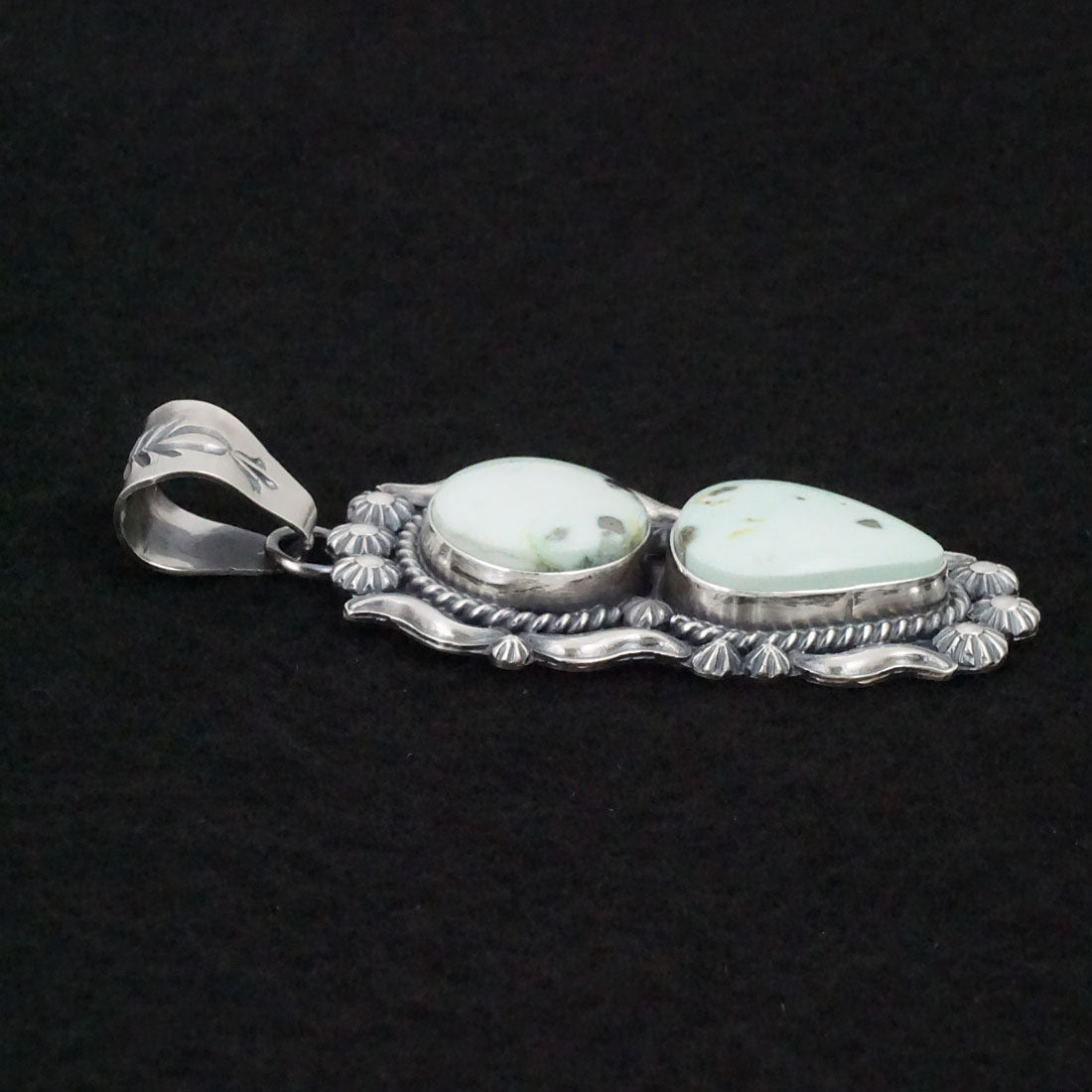 Raymond Delgarito Variscite & Sterling Silver Pendant