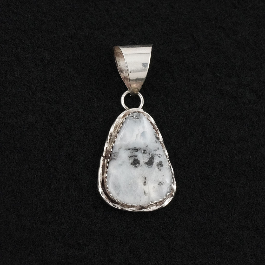 Ernest Hawthorne White Buffalo & Sterling Silver Pendant