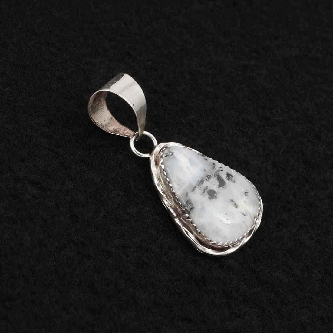 Ernest Hawthorne White Buffalo & Sterling Silver Pendant