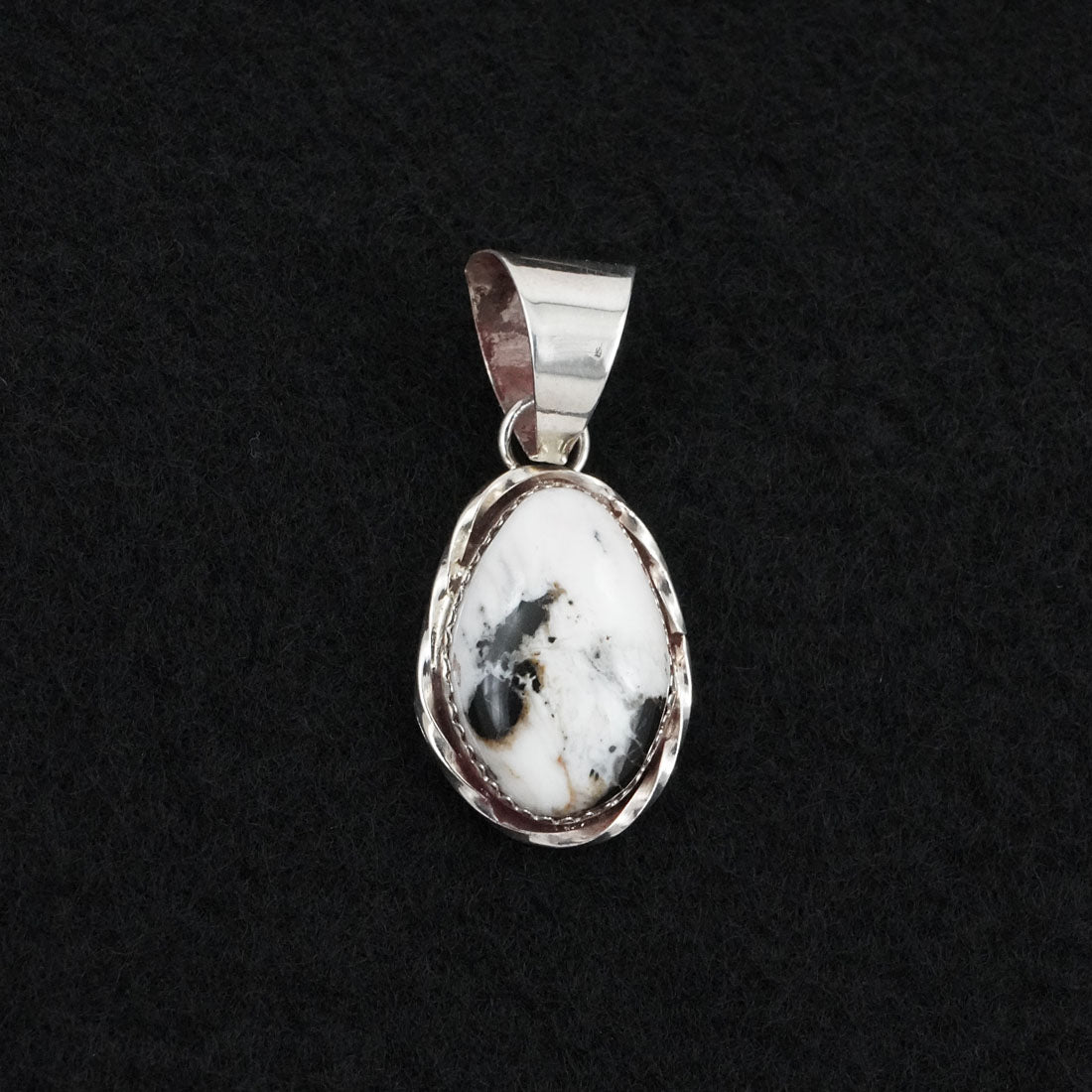 Ernest Hawthorne White Buffalo & Sterling Silver Pendant