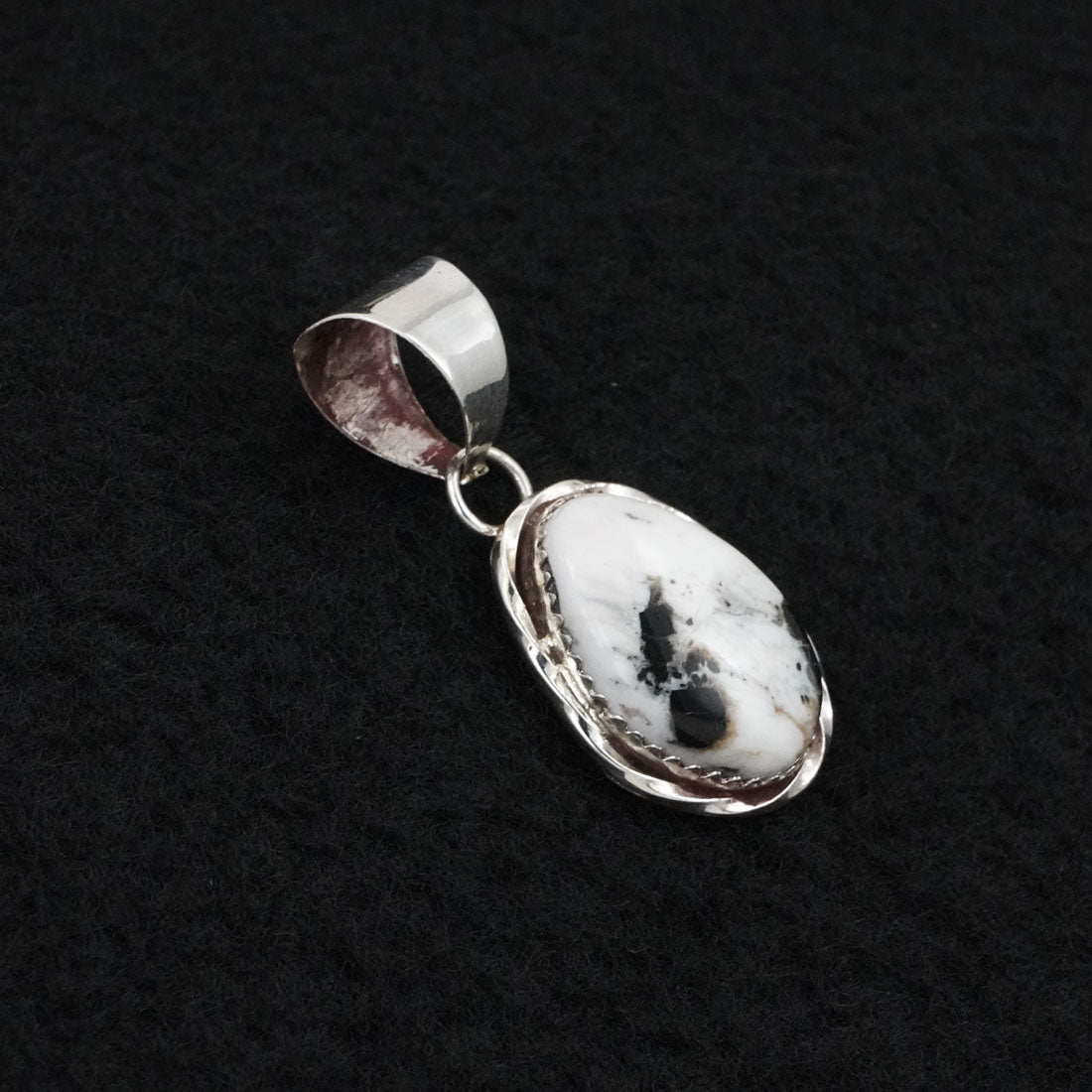 Ernest Hawthorne White Buffalo & Sterling Silver Pendant