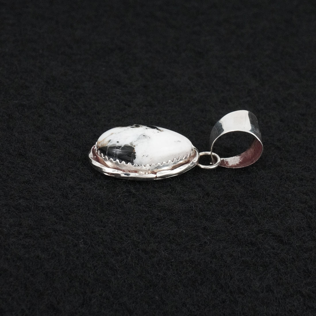 Ernest Hawthorne White Buffalo & Sterling Silver Pendant