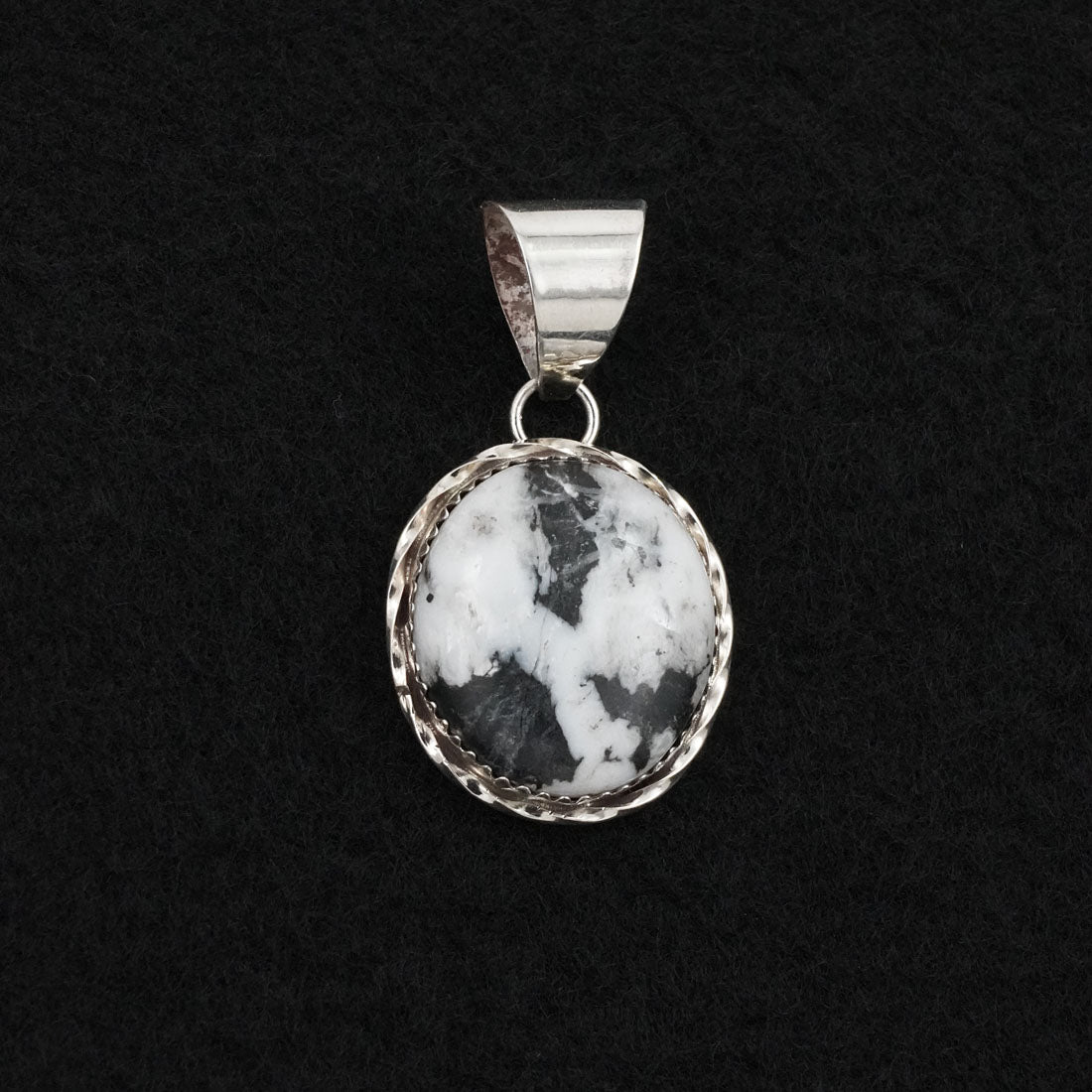 Ernest Hawthorne White Buffalo & Sterling Silver Pendant