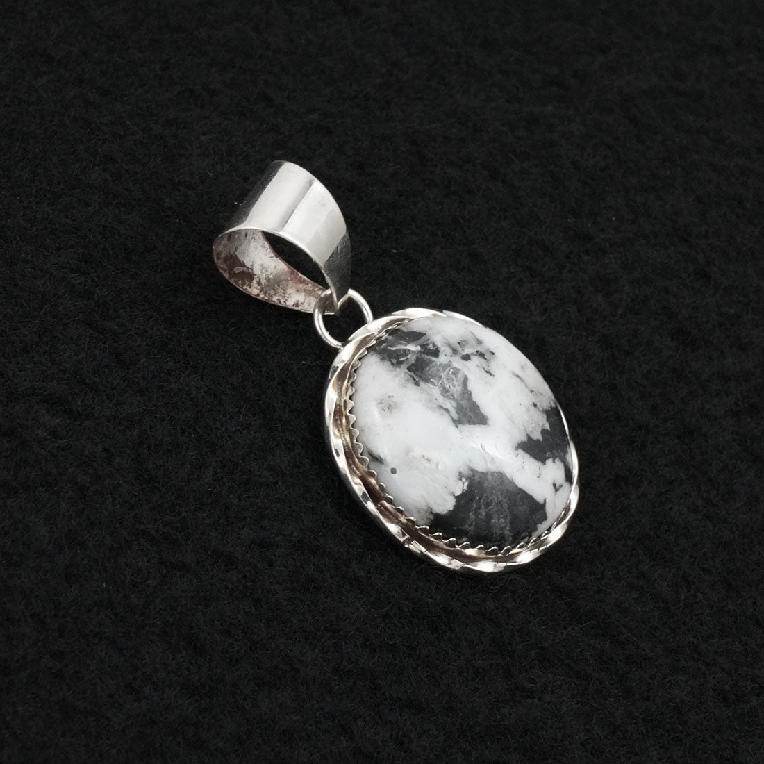 Ernest Hawthorne White Buffalo & Sterling Silver Pendant