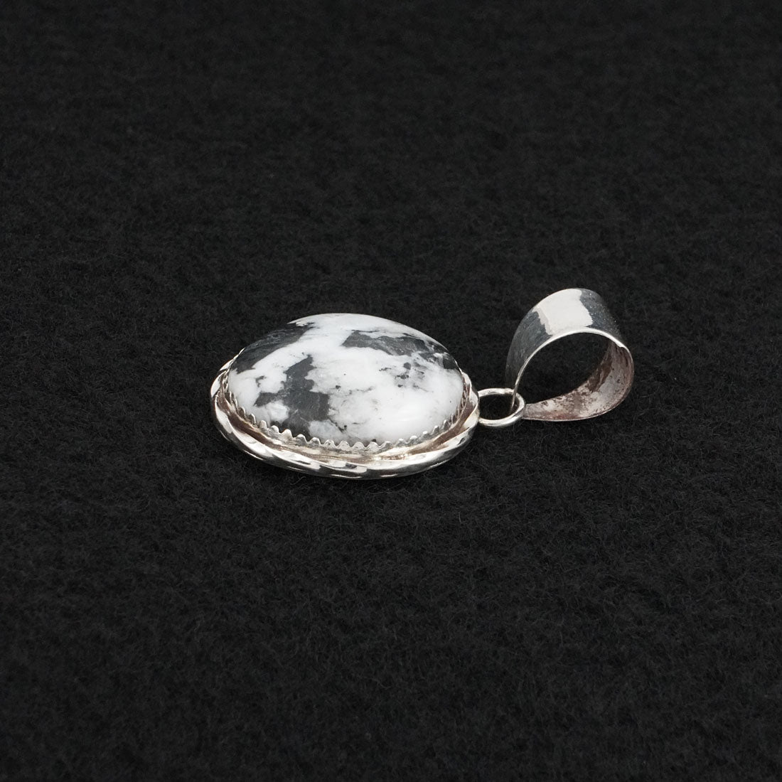 Ernest Hawthorne White Buffalo & Sterling Silver Pendant