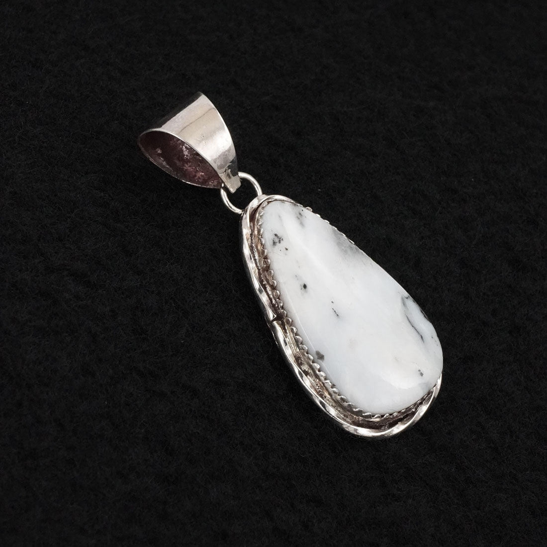 Ernest Hawthorne White Buffalo & Sterling Silver Pendant