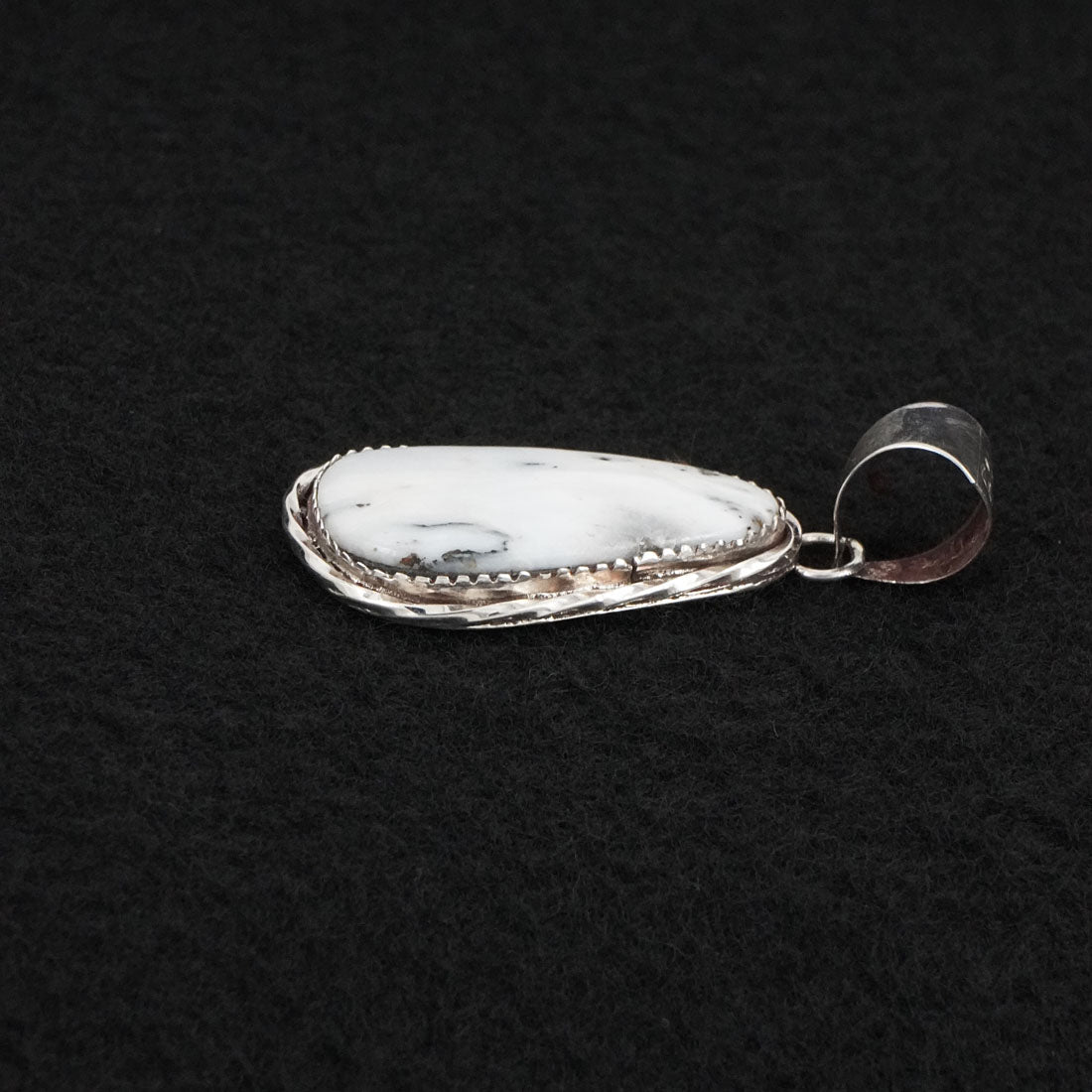 Ernest Hawthorne White Buffalo & Sterling Silver Pendant