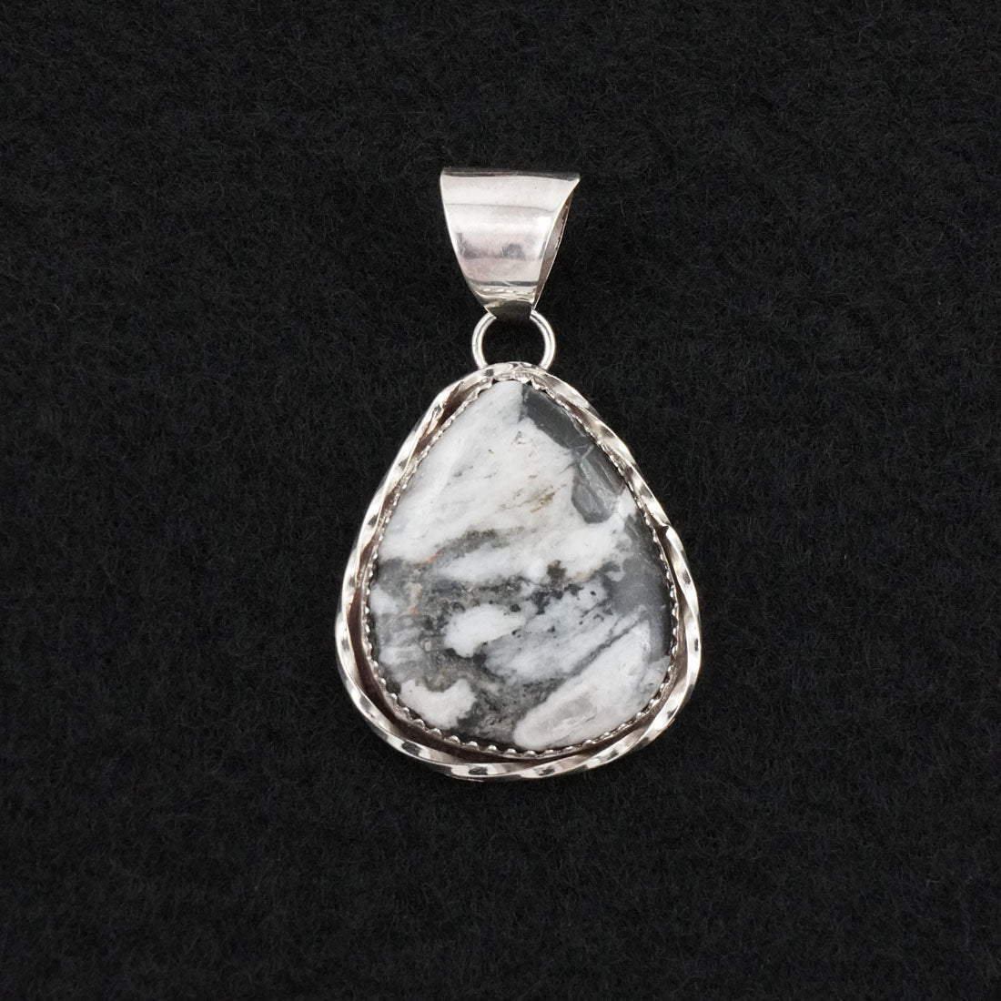 Ernest Hawthorne White Buffalo & Sterling Silver Pendant