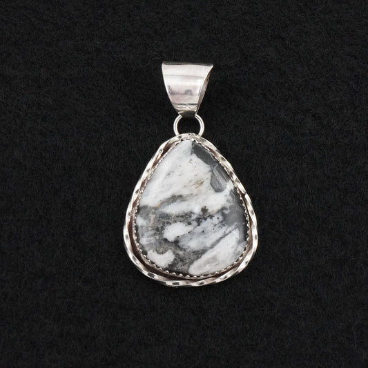 Ernest Hawthorne White Buffalo & Sterling Silver Pendant
