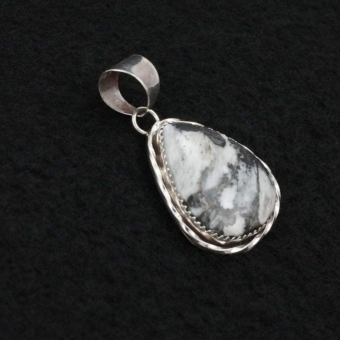 Ernest Hawthorne White Buffalo & Sterling Silver Pendant