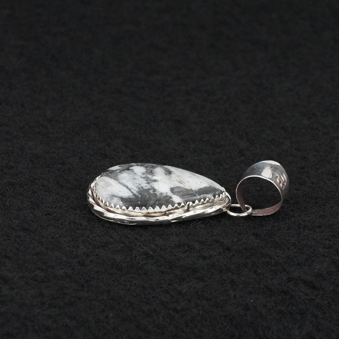 Ernest Hawthorne White Buffalo & Sterling Silver Pendant