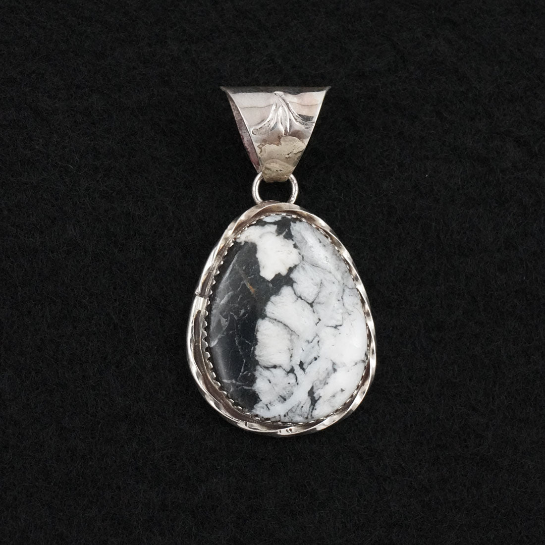 Ernest Hawthorne White Buffalo & Sterling Silver Pendant