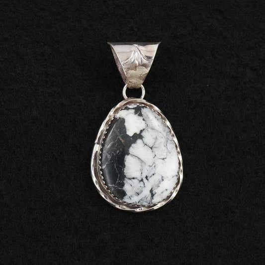 Ernest Hawthorne White Buffalo & Sterling Silver Pendant