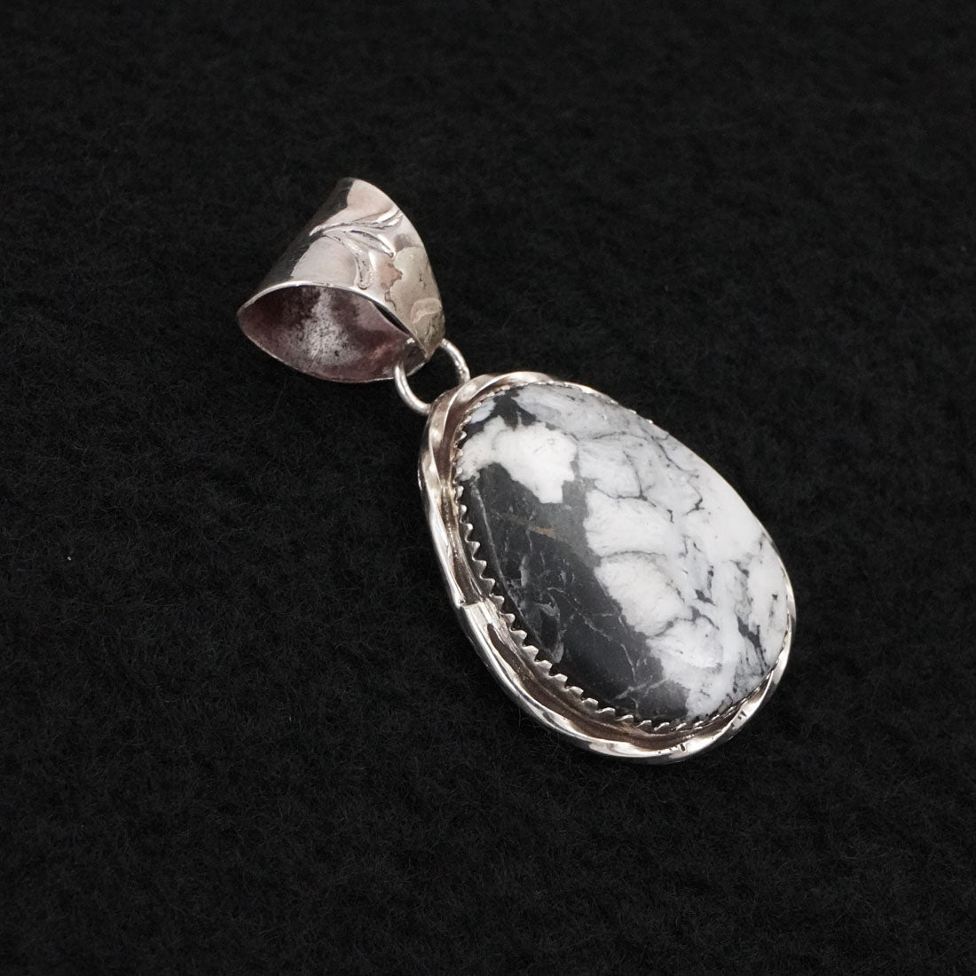 Ernest Hawthorne White Buffalo & Sterling Silver Pendant