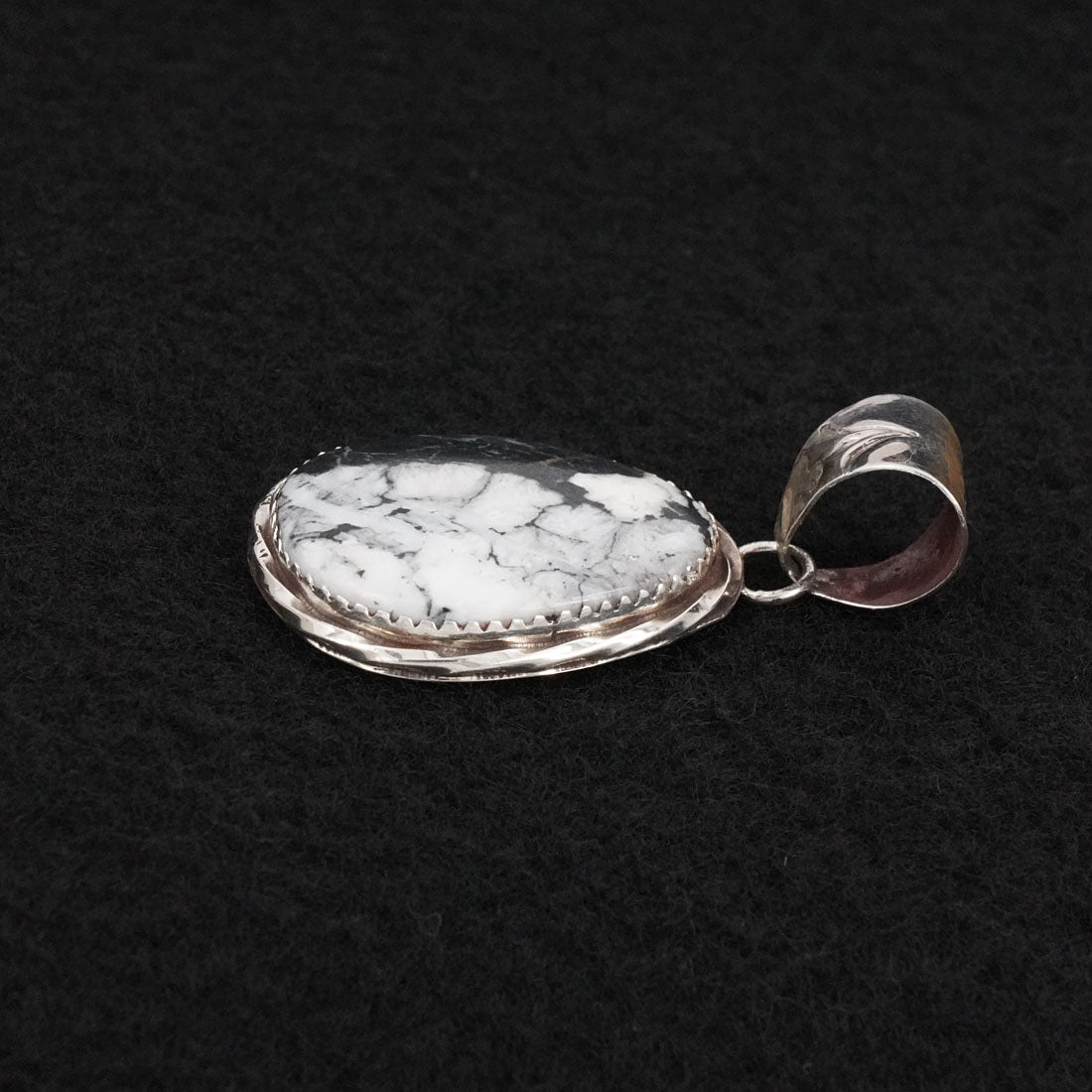 Ernest Hawthorne White Buffalo & Sterling Silver Pendant