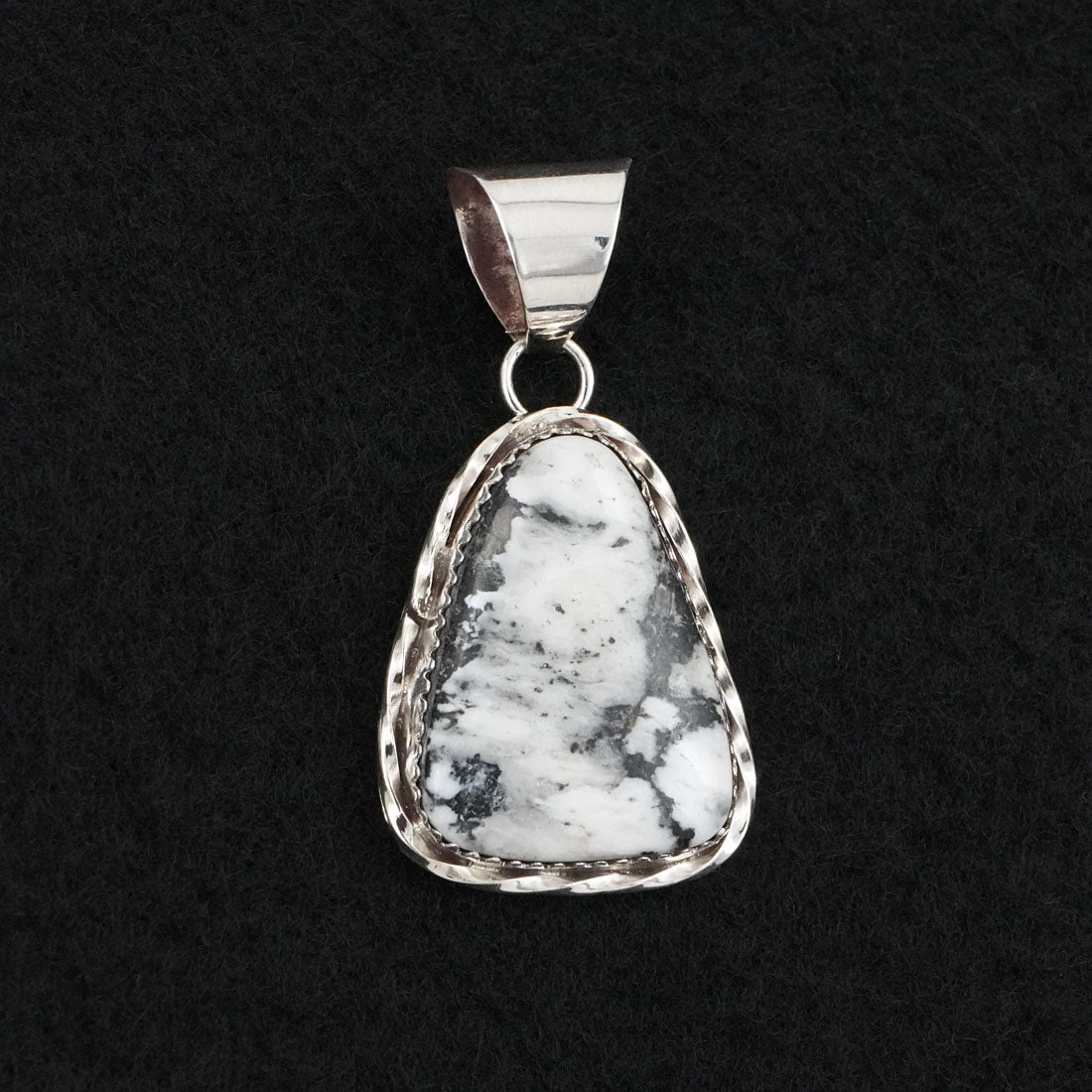 Ernest Hawthorne White Buffalo & Sterling Silver Pendant