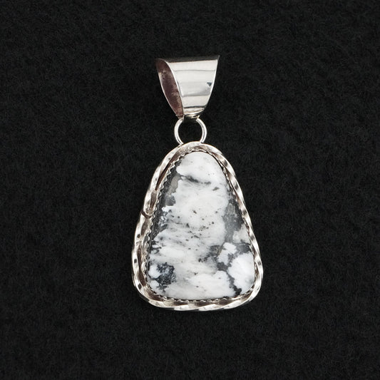 Ernest Hawthorne White Buffalo & Sterling Silver Pendant
