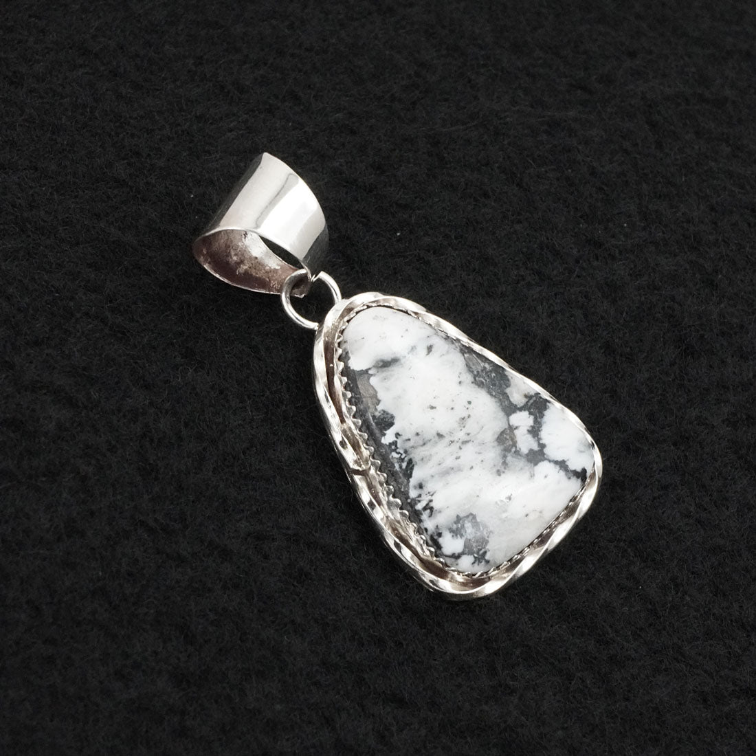 Ernest Hawthorne White Buffalo & Sterling Silver Pendant