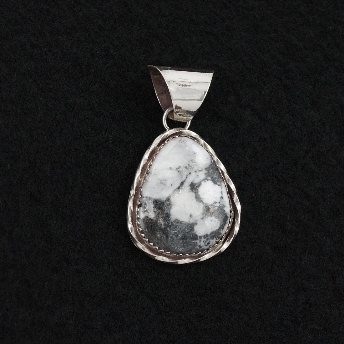 Ernest Hawthorne White Buffalo & Sterling Silver Pendant