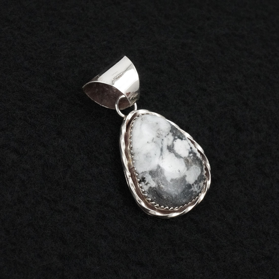 Ernest Hawthorne White Buffalo & Sterling Silver Pendant