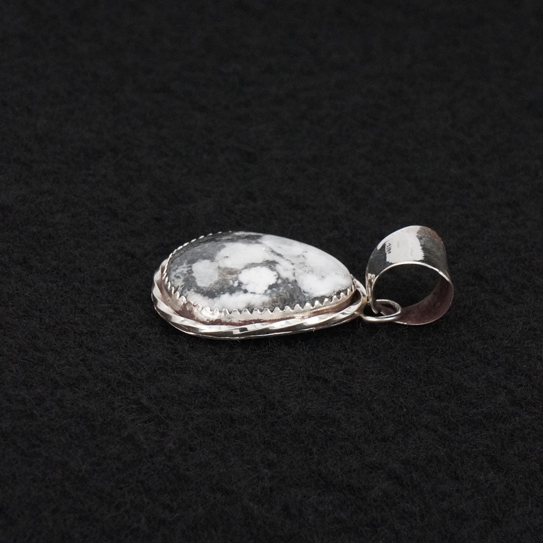 Ernest Hawthorne White Buffalo & Sterling Silver Pendant