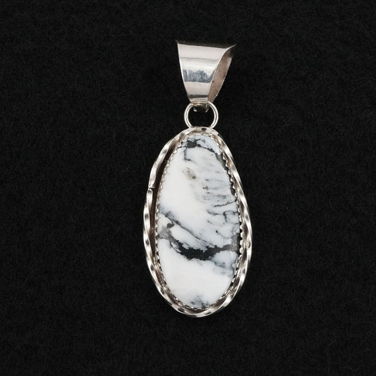 Ernest Hawthorne White Buffalo & Sterling Silver Pendant