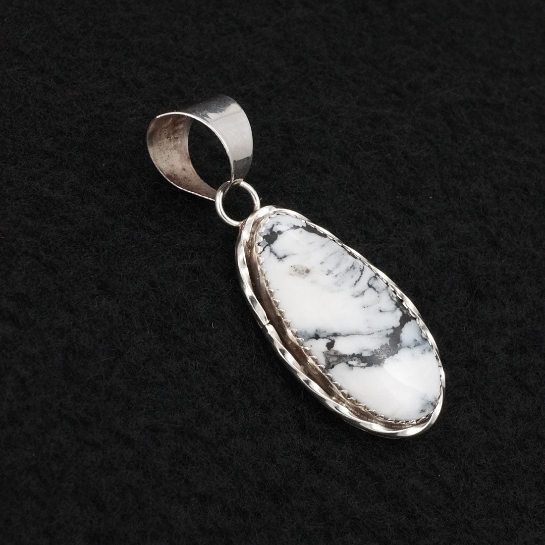 Ernest Hawthorne White Buffalo & Sterling Silver Pendant