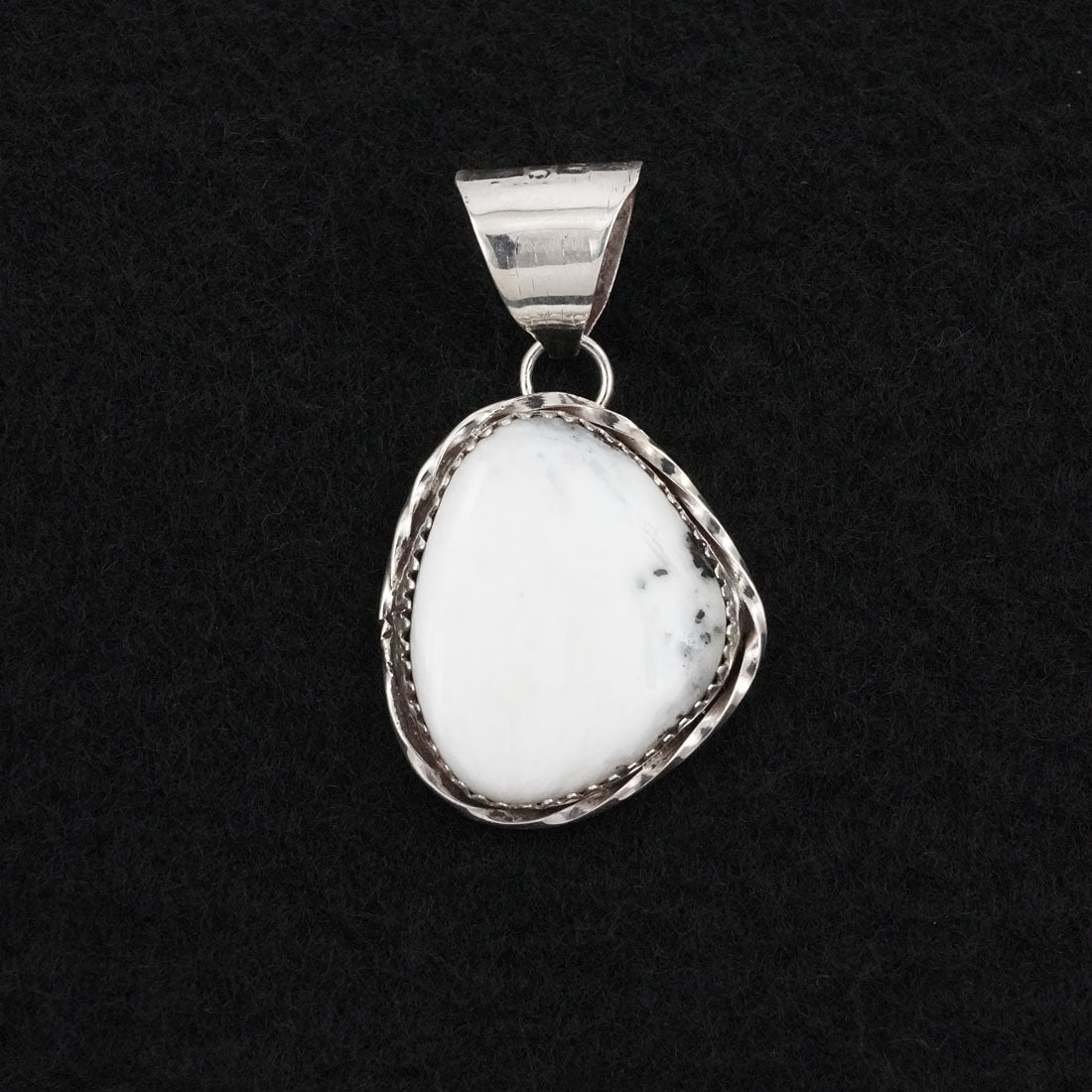 Ernest Hawthorne White Buffalo & Sterling Silver Pendant