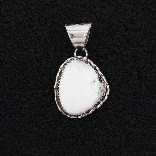 Ernest Hawthorne White Buffalo & Sterling Silver Pendant
