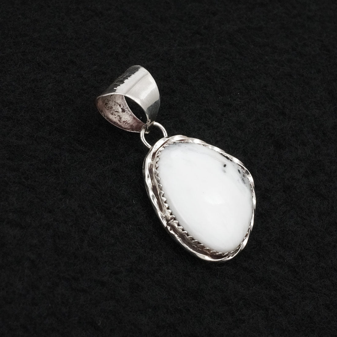 Ernest Hawthorne White Buffalo & Sterling Silver Pendant