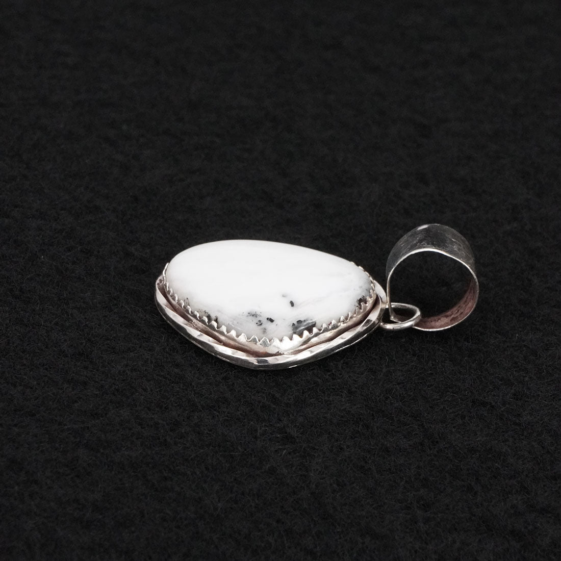 Ernest Hawthorne White Buffalo & Sterling Silver Pendant