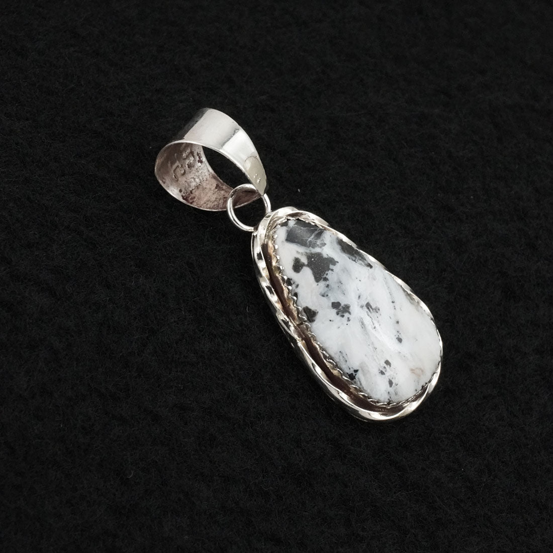 Ernest Hawthorne White Buffalo & Sterling Silver Pendant