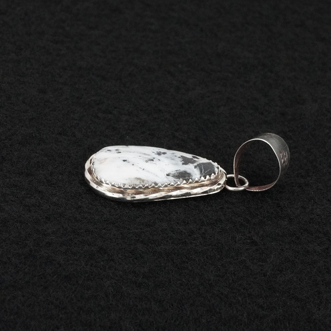 Ernest Hawthorne White Buffalo & Sterling Silver Pendant