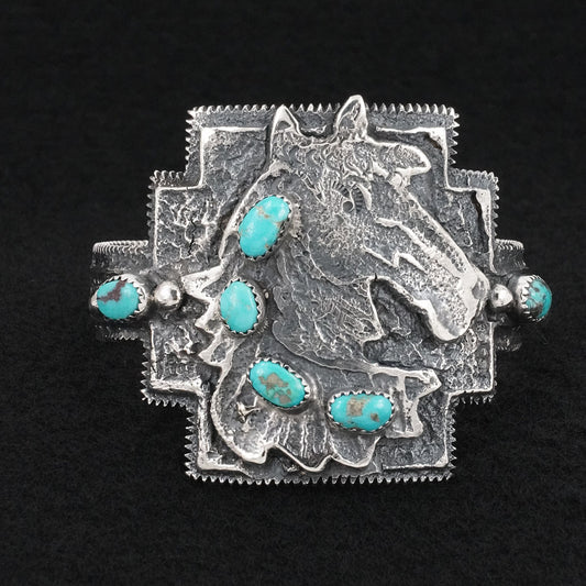 Delbert Arviso Turquoise & Sterling Silver Bracelet