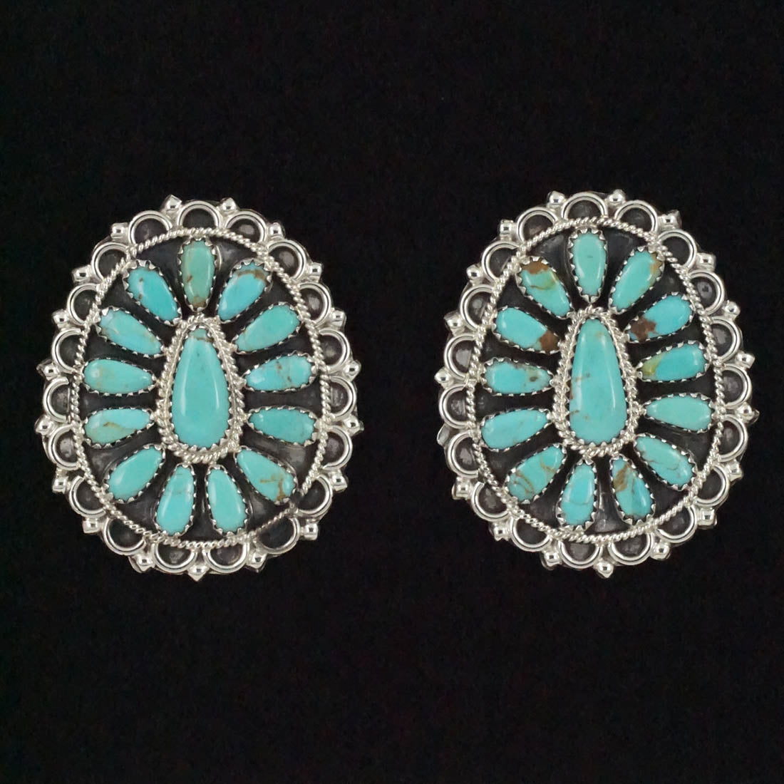 Zeita Begay Turquoise & Sterling Silver Earrings