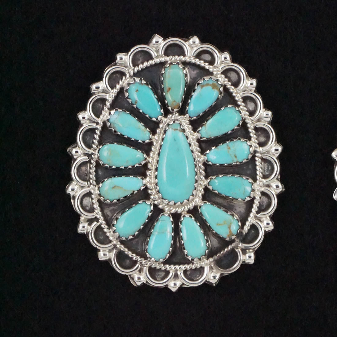 Zeita Begay Turquoise & Sterling Silver Earrings