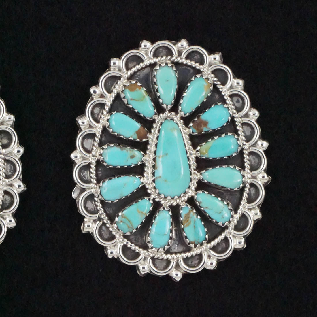 Zeita Begay Turquoise & Sterling Silver Earrings