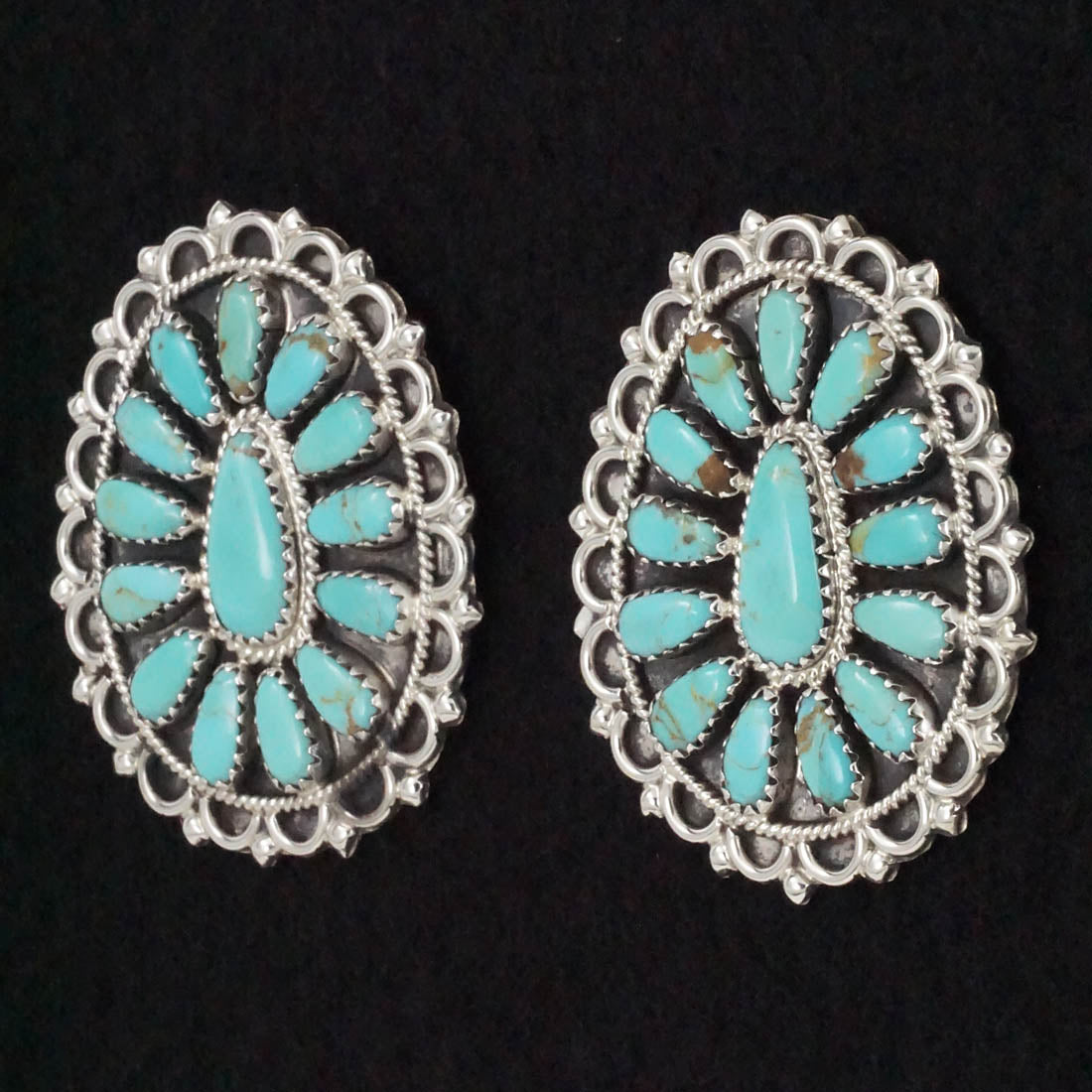 Zeita Begay Turquoise & Sterling Silver Earrings