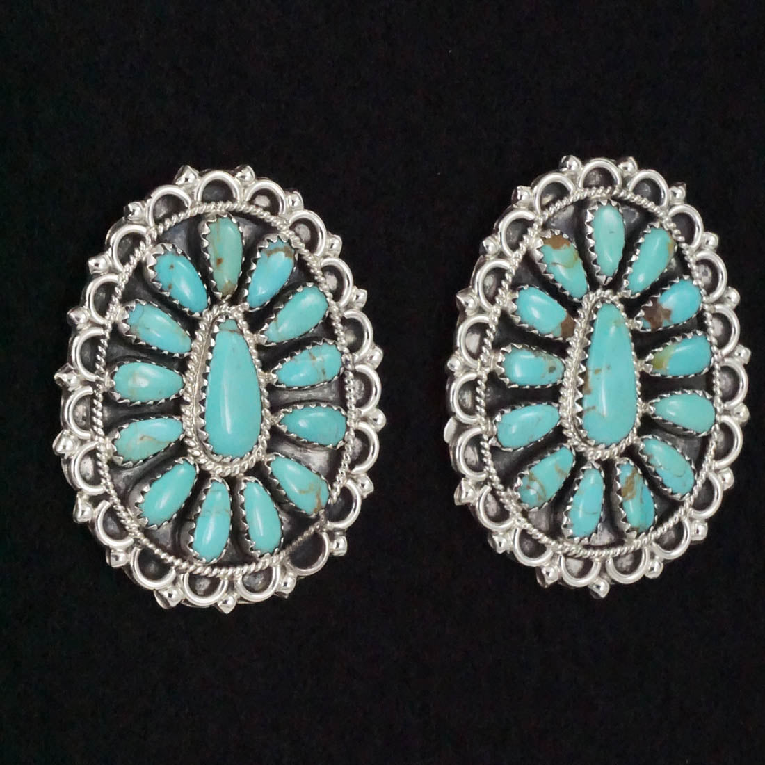 Zeita Begay Turquoise & Sterling Silver Earrings