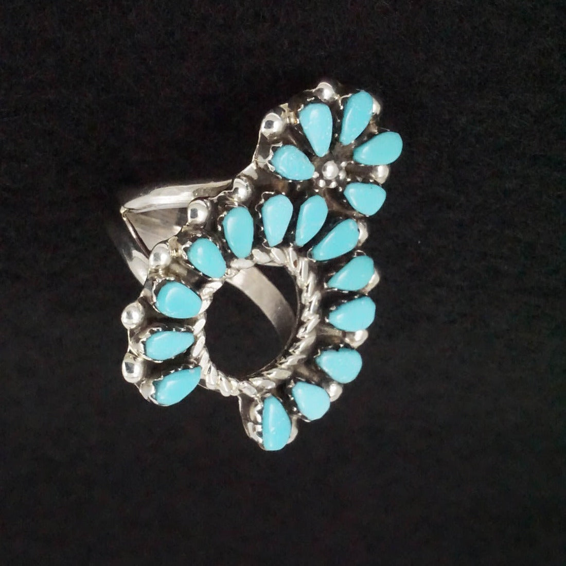 Vangie Tsabetsaye Turquoise & Sterling Silver Ring Size 6.75