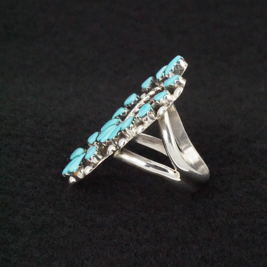 Vangie Tsabetsaye Turquoise & Sterling Silver Ring Size 6.75