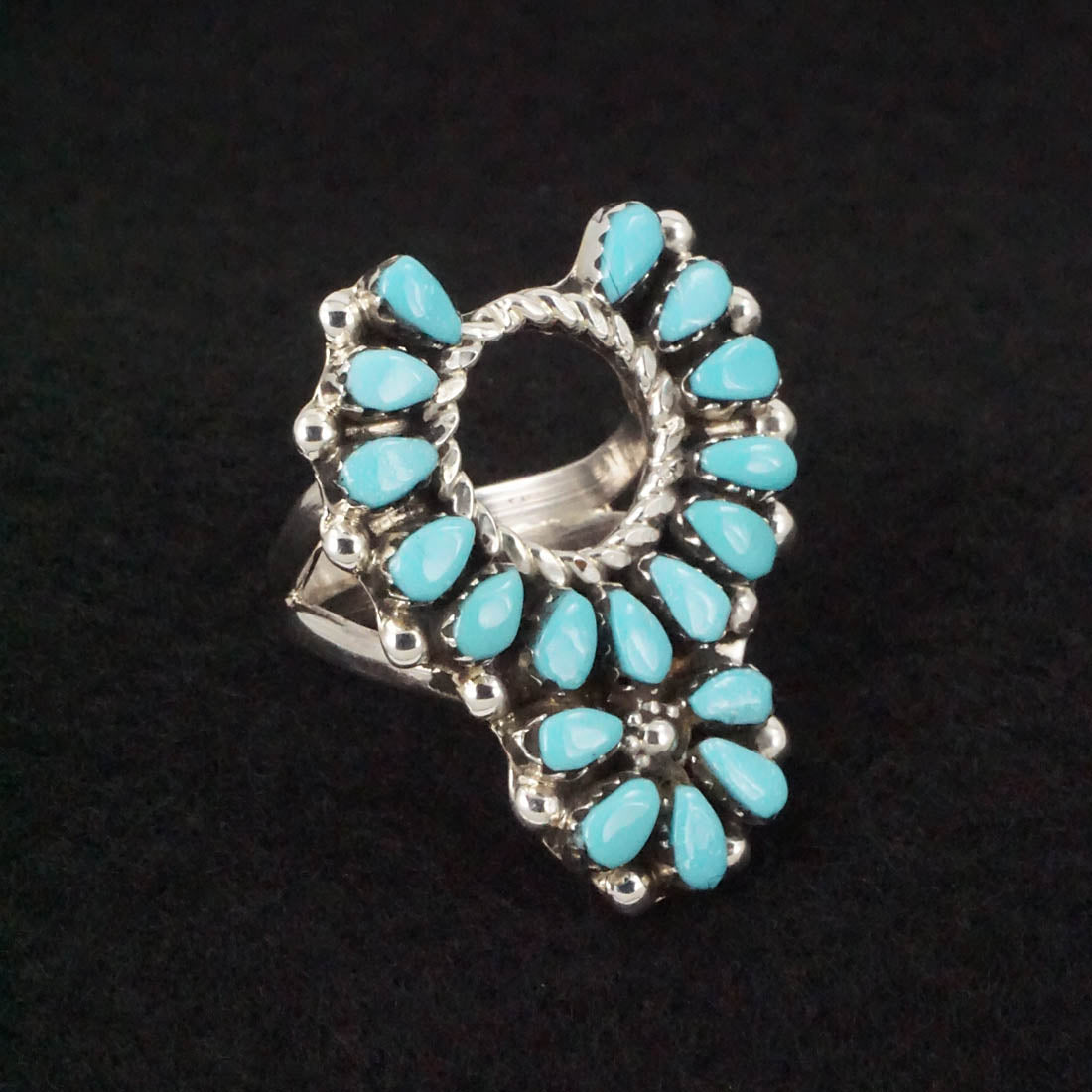 Vangie Tsabetsaye Turquoise & Sterling Silver Ring Size 6.75