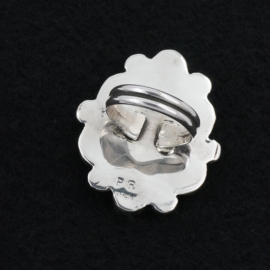 Priscilla Reeder Turquoise & Sterling Silver Ring Size 7