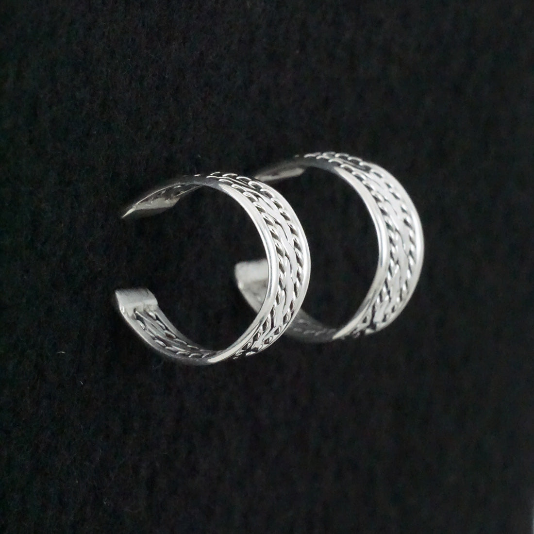 Elaine Tahe Sterling Silver Hoop Earrings