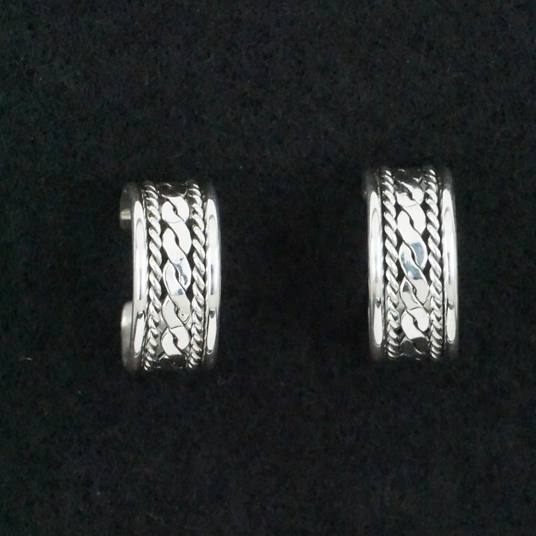 Elaine Tahe Sterling Silver Hoop Earrings