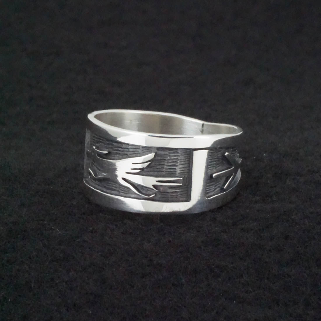 Timothy Mowa Sterling Silver Ring Size 12